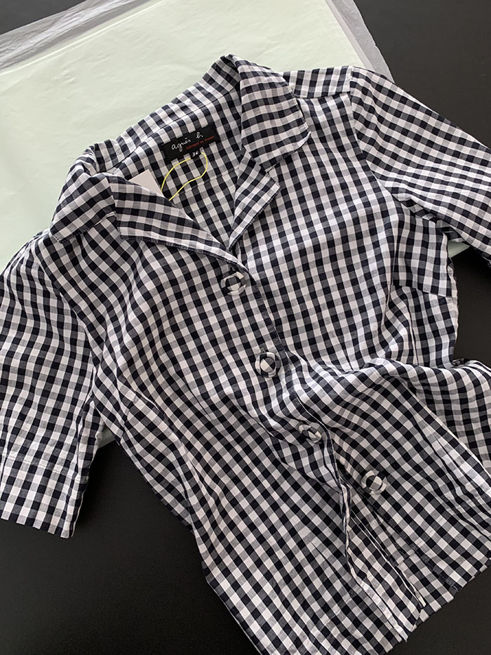 00's "Agnes B" Check Shirt