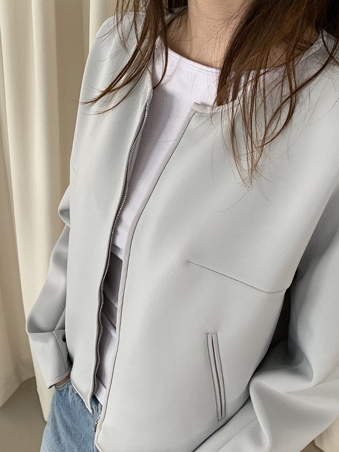 00's "Armani Collezioni" linen x silk Crop Jacket 복제