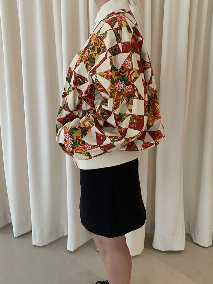 90's "KENZO" flower short blouson Jacket (rare design)