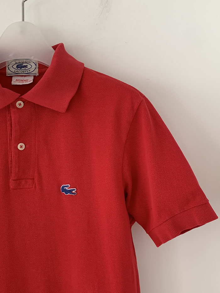 80's "Lacoste" USA Cotton Pique Shirt 복제