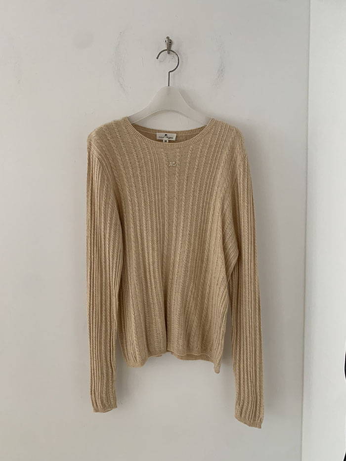 90's "Courreges" wool x nylon Knit 복제