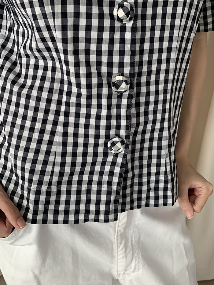 00's "Agnes B" Check Shirt