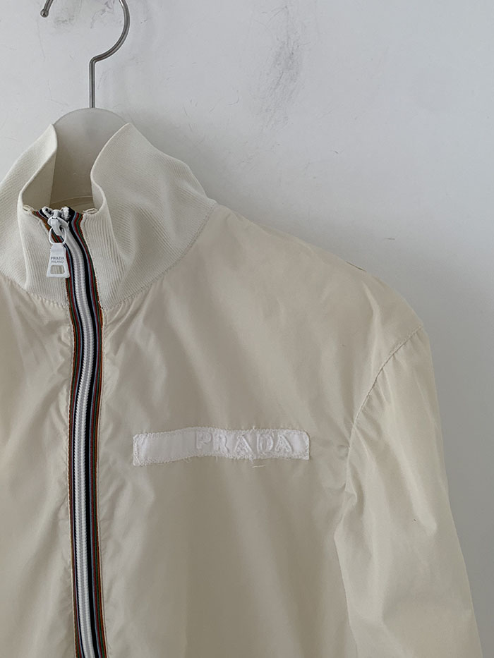 90's "PRADA" nylon zip up collar Jacket 복제