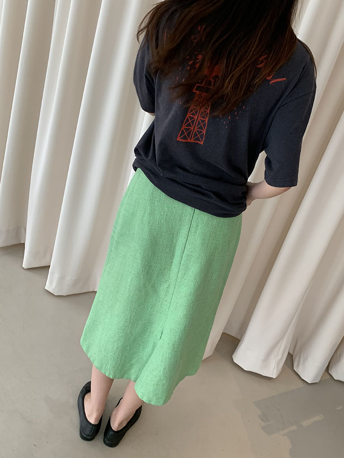 00's "JIL SANDER" wool check Skirt 복제