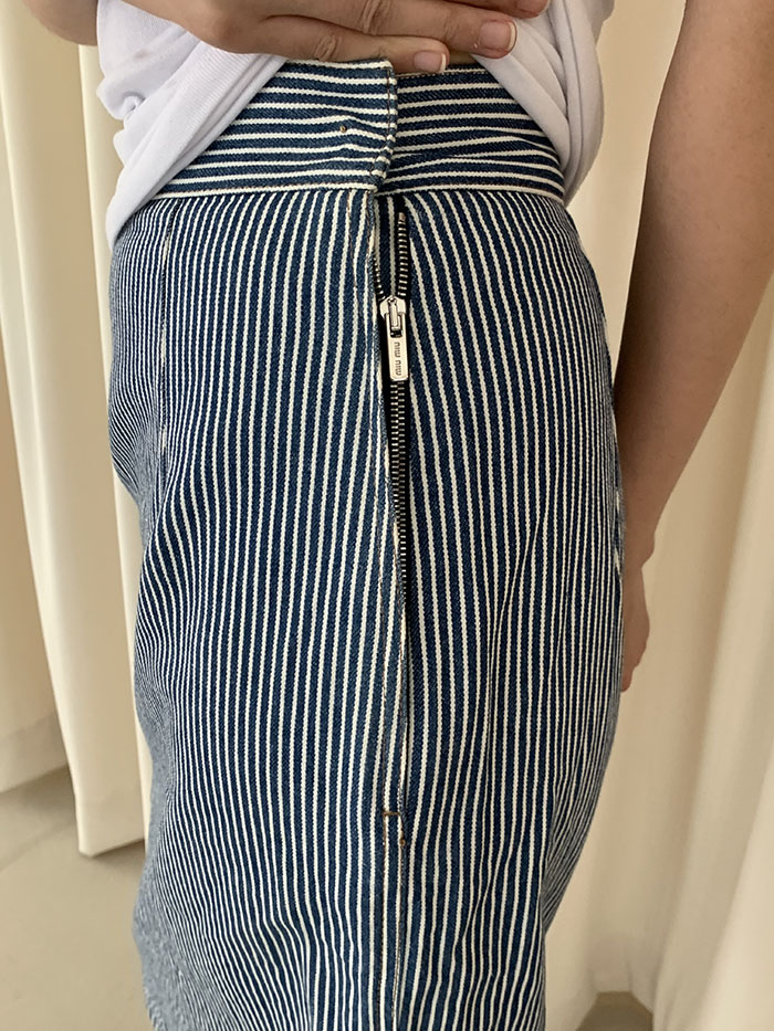 2016s "miumiu" Denim Stripe Skirt