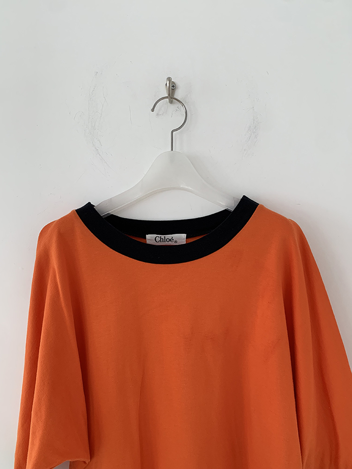 80's "Miss Chloe" striped T-shirt 복제