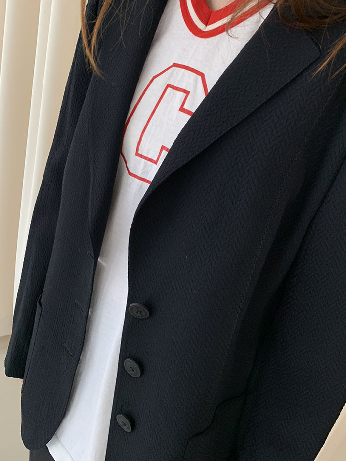 00's "Giorgio Armani" Three buttons Linen Jacket 복제