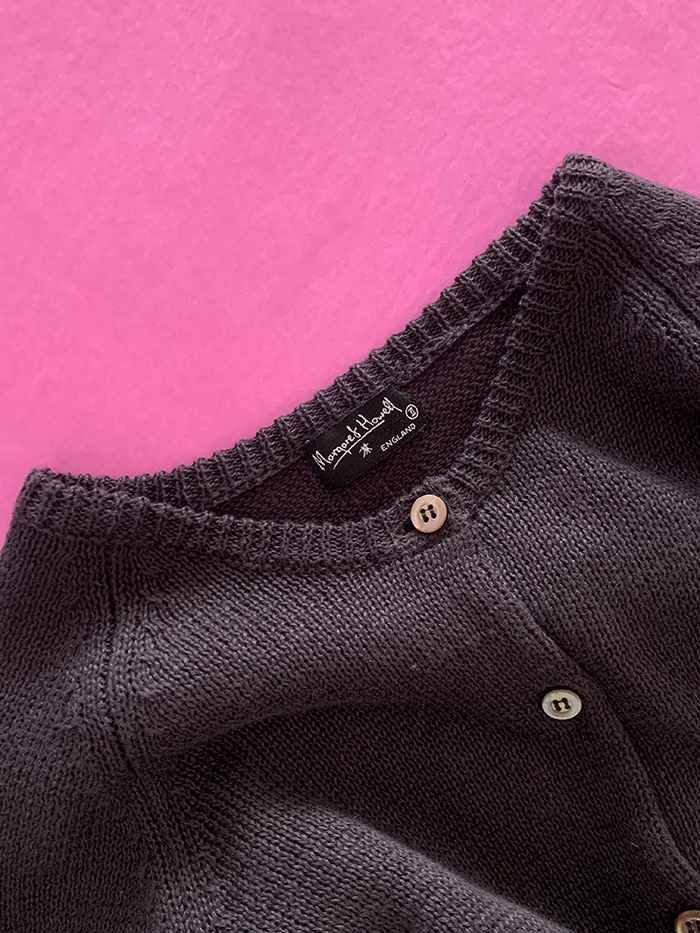 90's "Margaret Howell" wool pique Knit 판완 복제