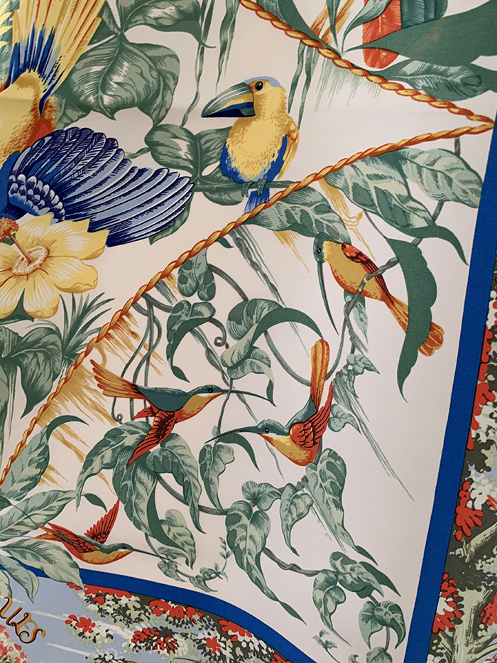 80's "Hermes Pourvu qu'on ait l'ivresse" Silk Scarf 복제