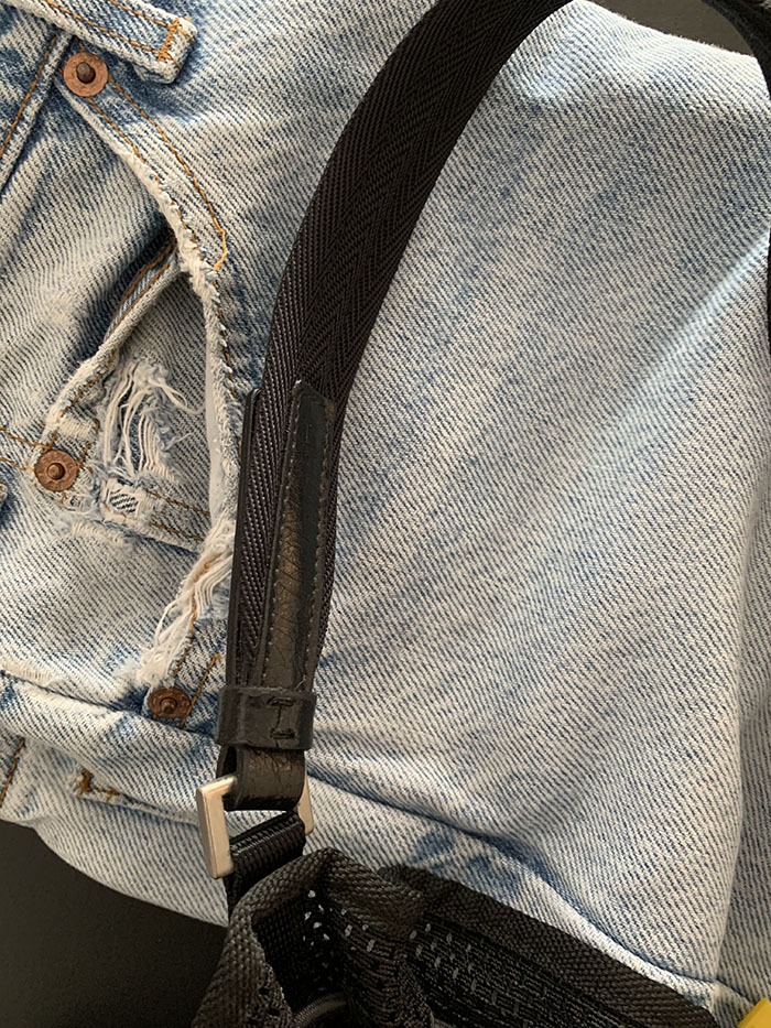 90-00's "PRADA" Net Leather Tote Bag