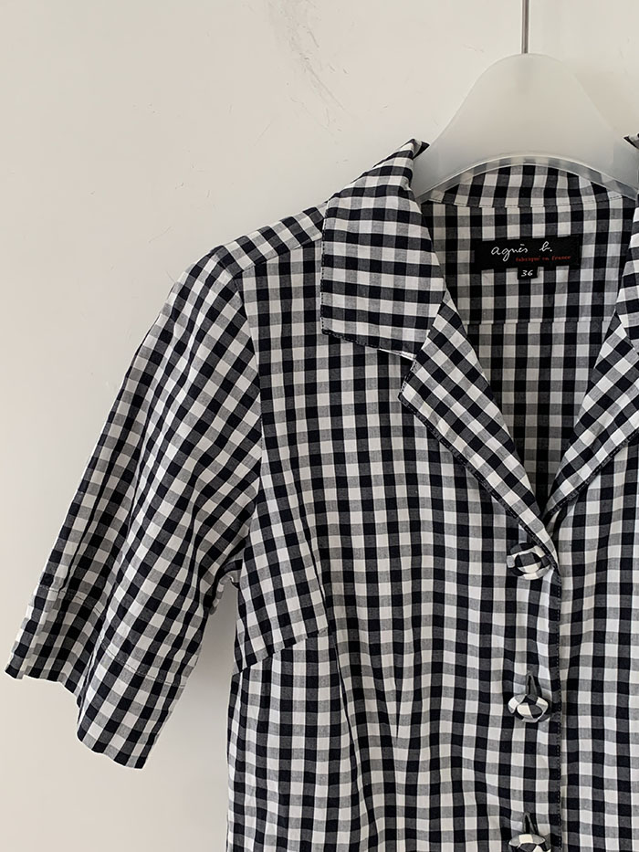 00's "Agnes B" Check Shirt