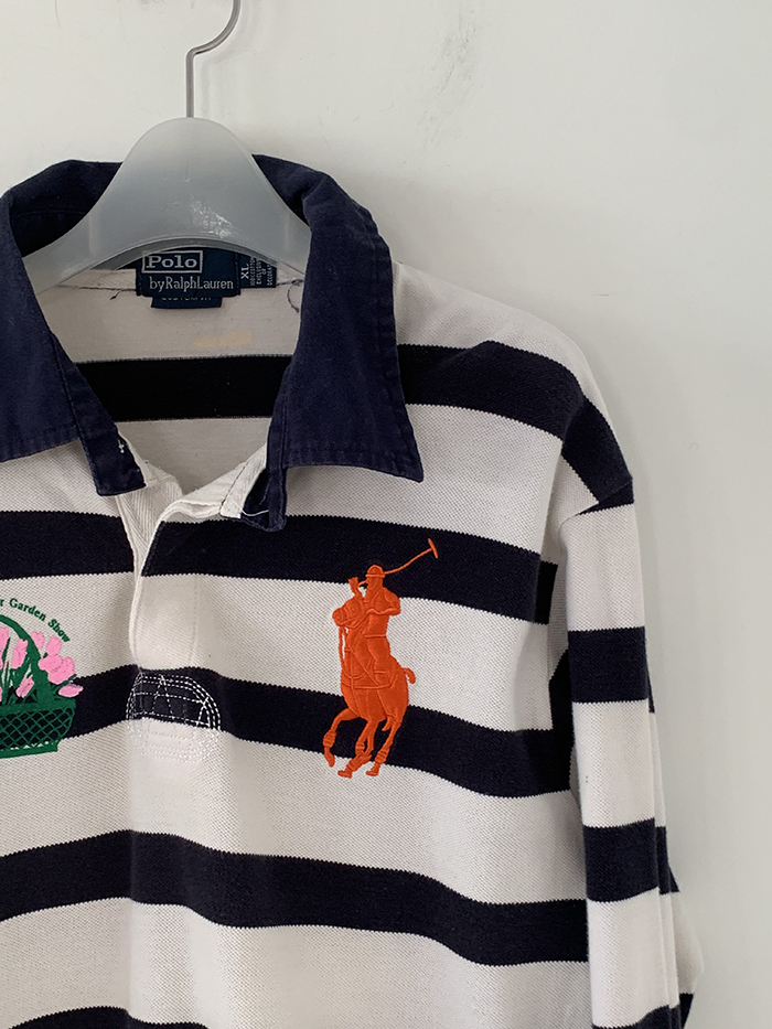 Vintage "Melbourne Flower Gaarden Show" by Polo Ralph Lauren Rugby" Pique Shirt 복제 복제 복제