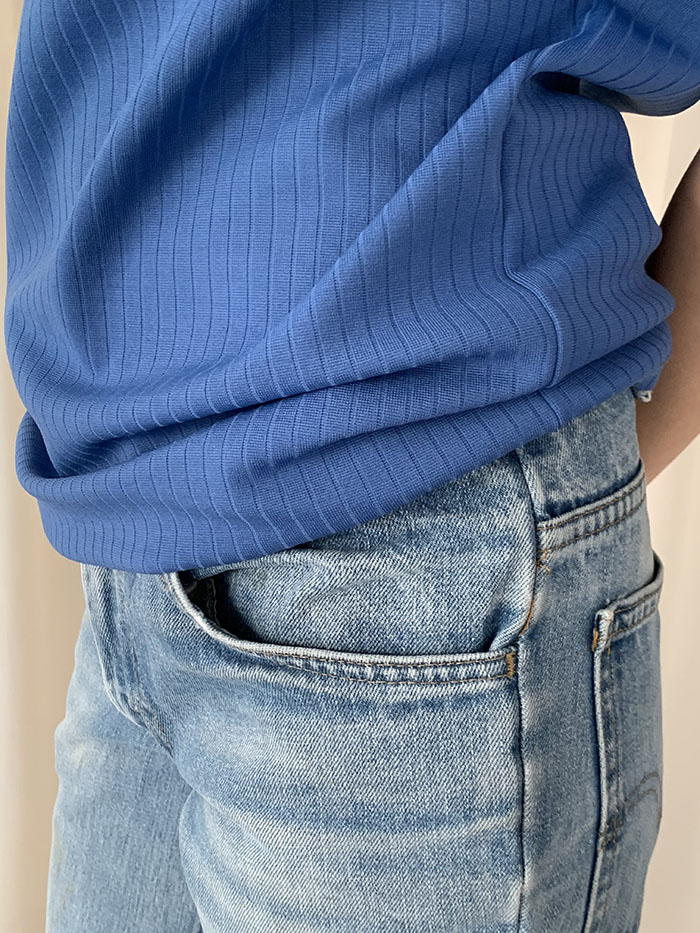 00's "PRADA" short half neck Knit Top