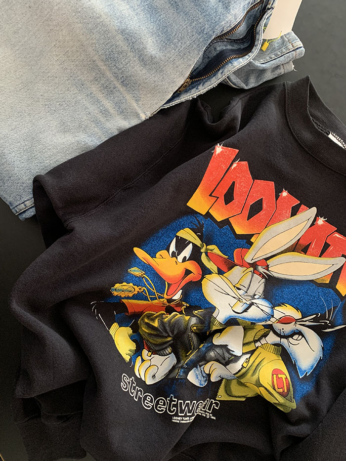 90's "Captain Santa" Sweatshirt 복제
