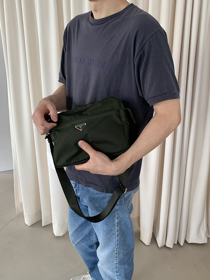 00's "PRADA" polyester Cross Bag