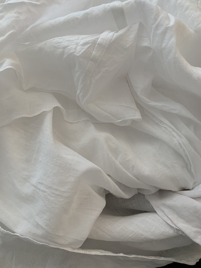 00's "Emporio Armani" linen white Dress