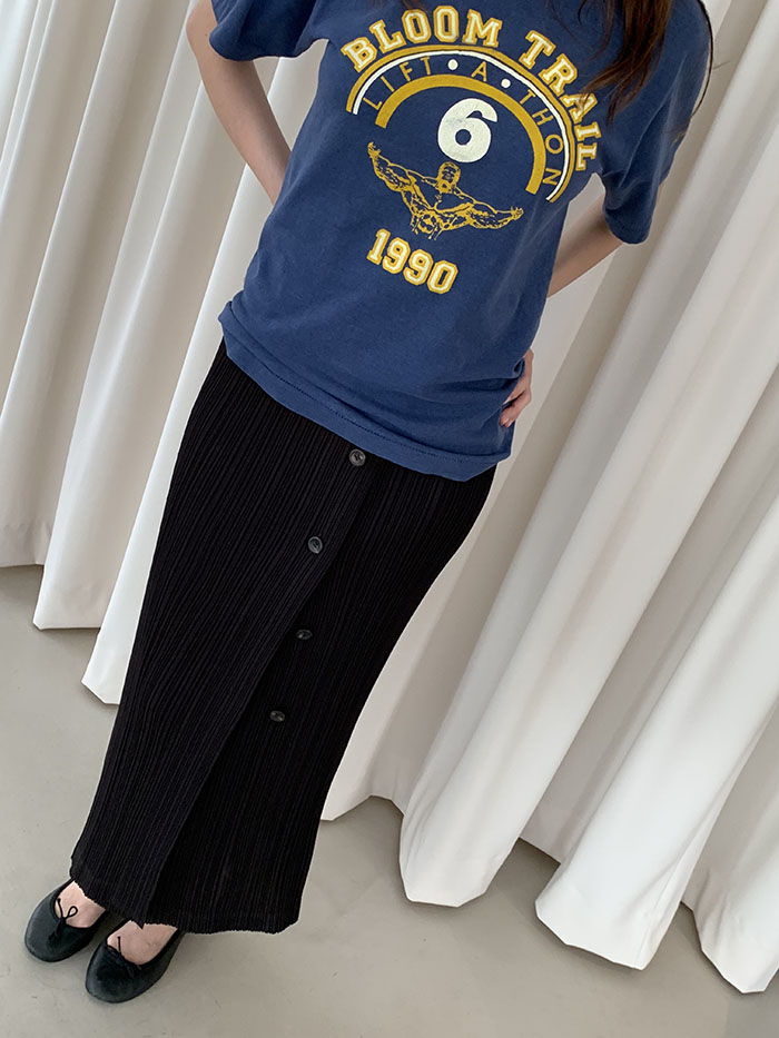 80's "HAI by ISSEY MIYAKE" Leather Skirt 복제