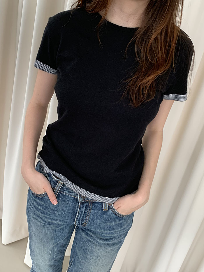 90-00's "Agnes B" Cotton sleeveless Vest 복제