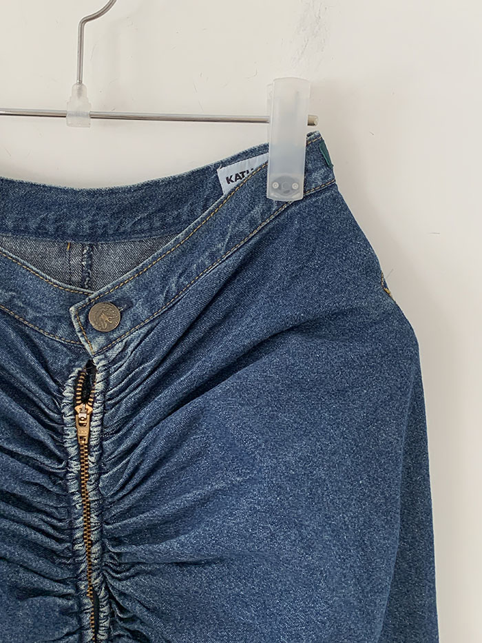 2016s "miumiu" Denim Stripe Skirt 복제