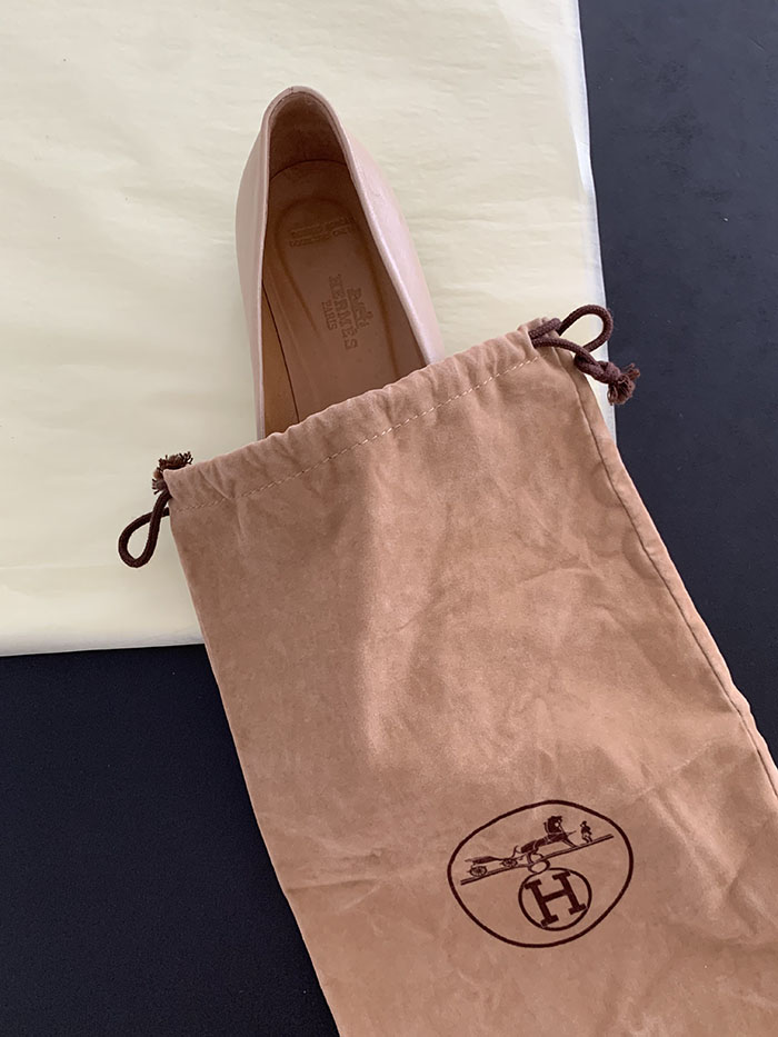 00s "Hermes" Logo Leather Shoes 복제 복제