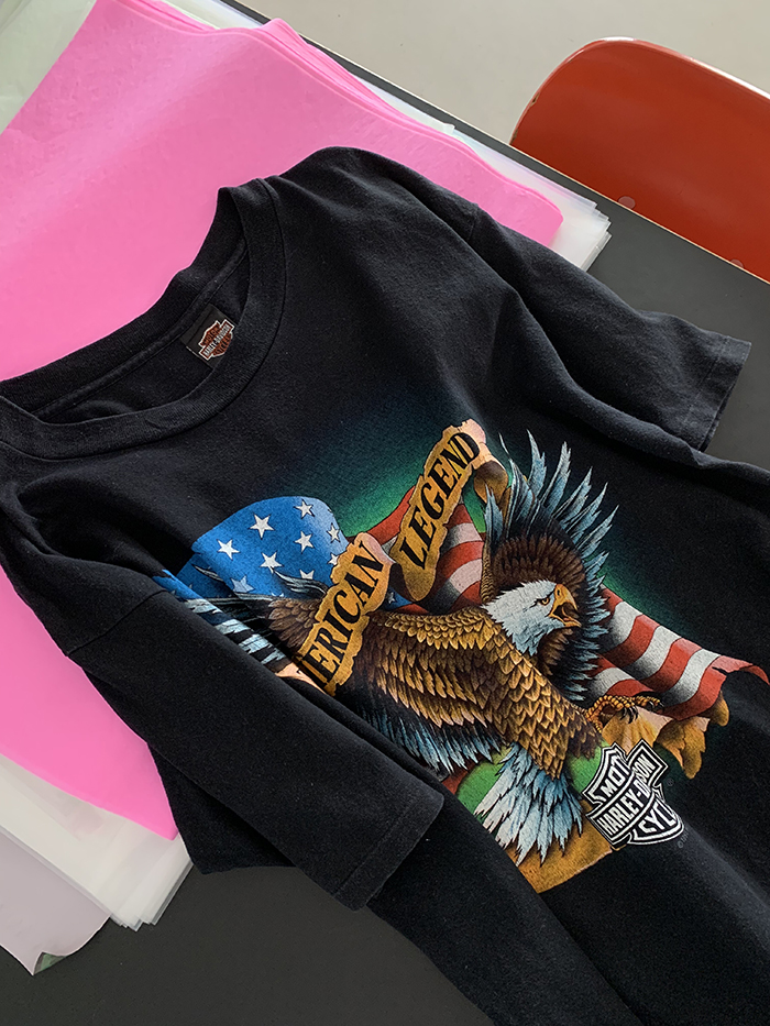 80's "1987 Harley Davidson DULUTH,MINNESOTA" USA Long sleeves T-shirt (rare piece) 복제