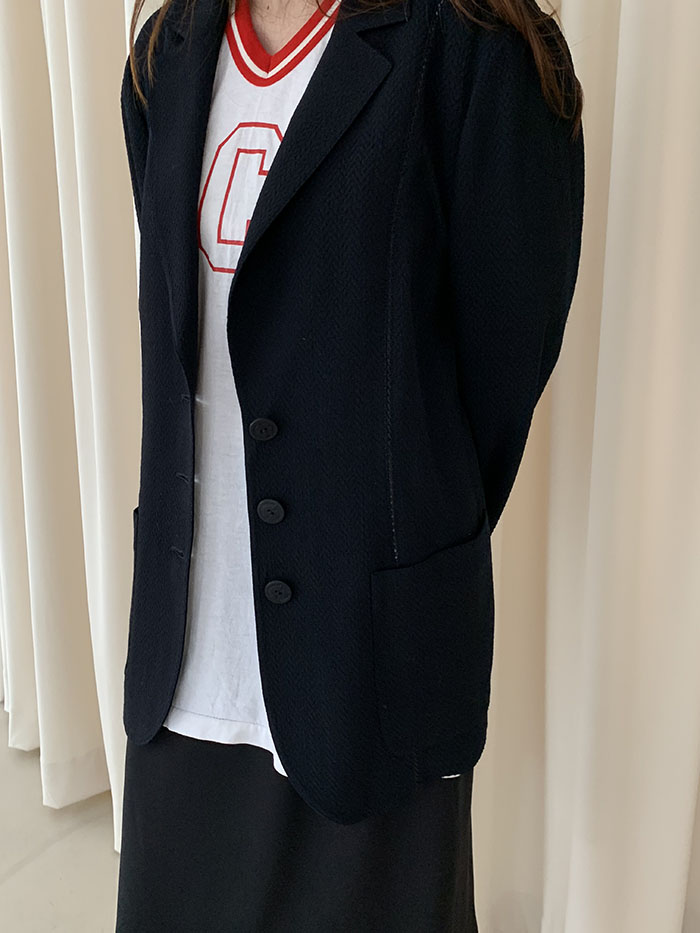 00's "Giorgio Armani" Three buttons Linen Jacket 복제