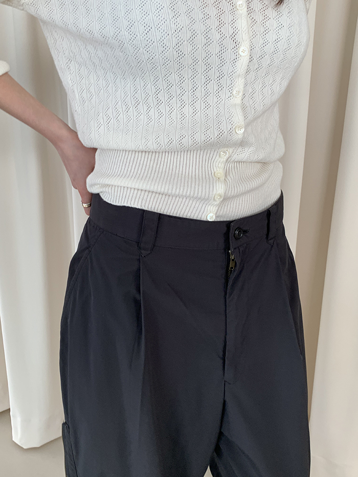 80's "ISSEY MIYAKE" side zip wide Pants (Archive)