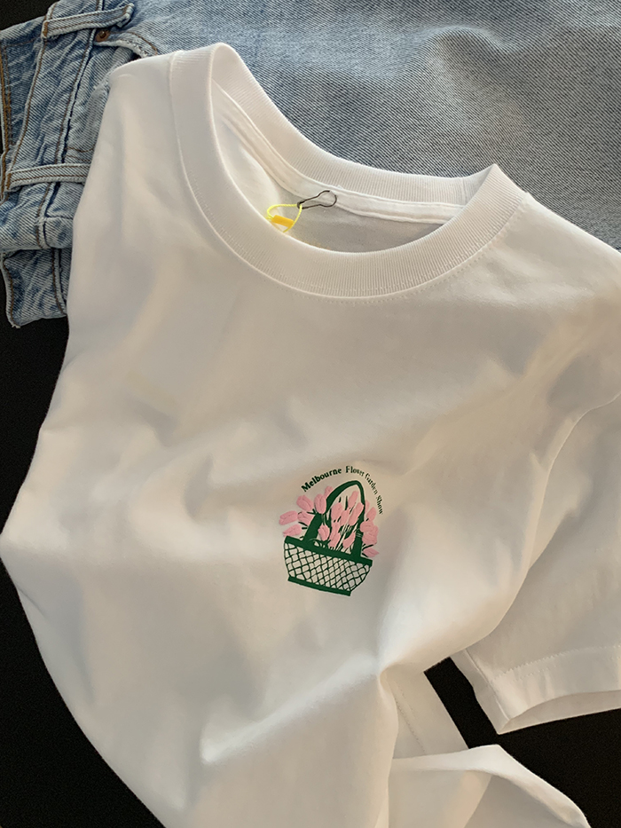 (new product) "Melbourne Flower Garden Show" T-shirt (White)