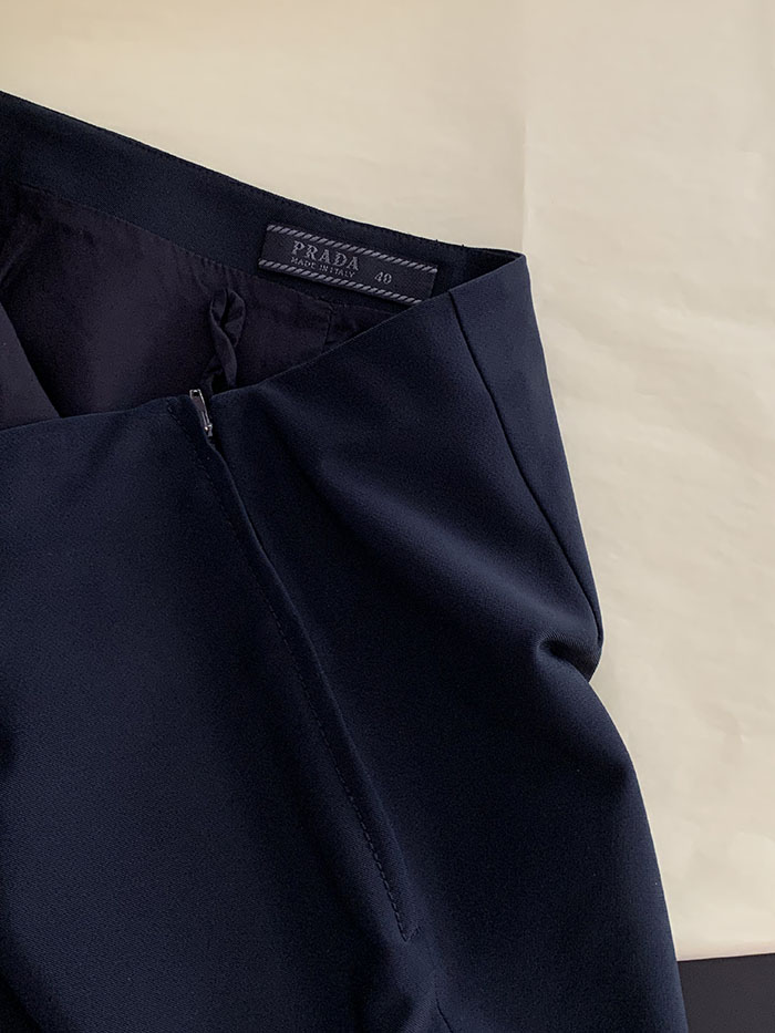 00's "Prada" black cotton Skirt 복제