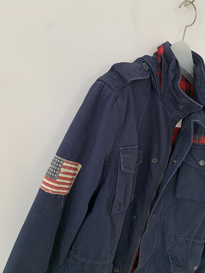 00's "Polo Ralph Lauren" cotton x linen Military Coat 복제