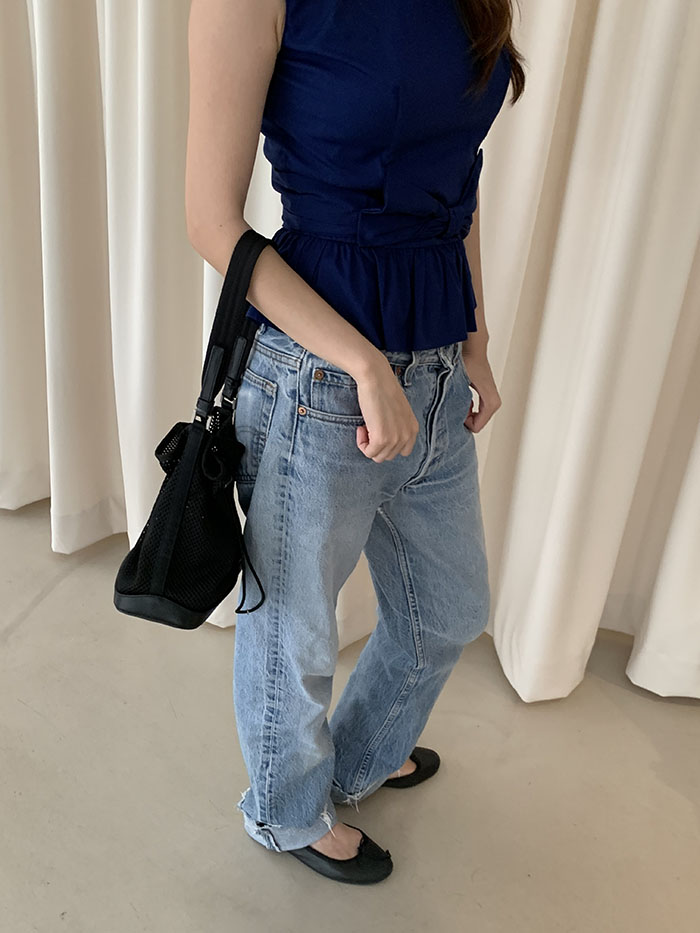 90-00's "PRADA" Net Leather Tote Bag / 제품 사진만 추가해서 올리기