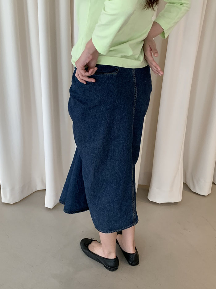 2016s "miumiu" Denim Stripe Skirt 복제