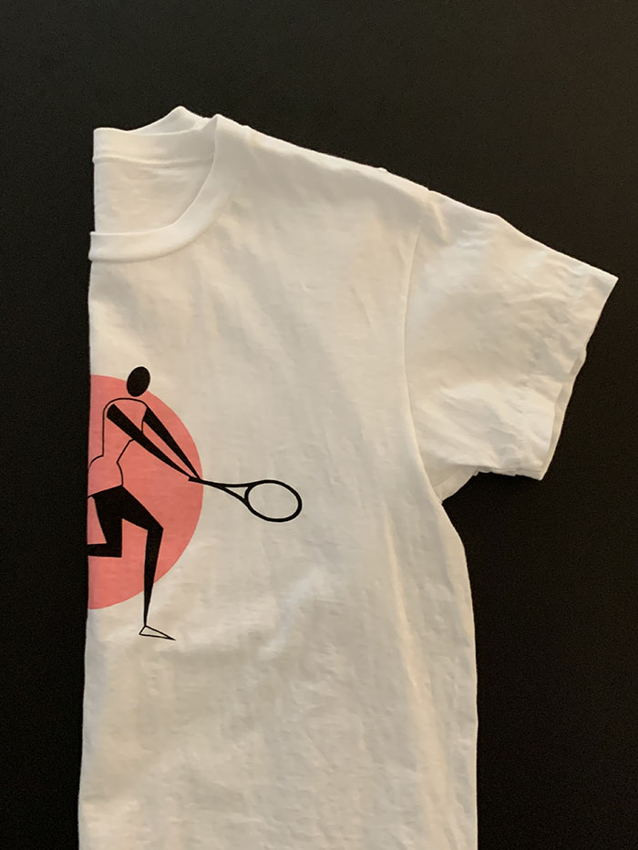 90's "Asahi Ladies Tennis" cotton T-shirt 복제