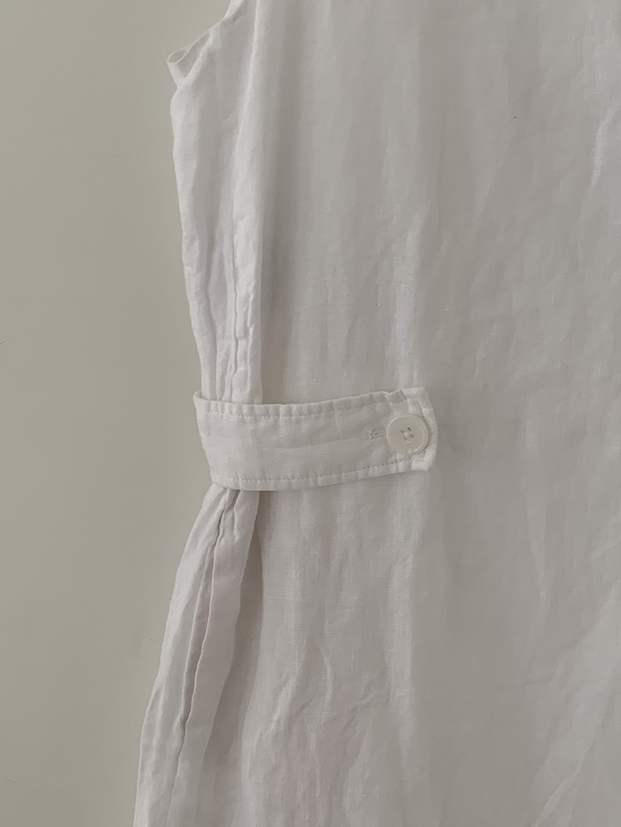 00's "Emporio Armani" linen white Dress