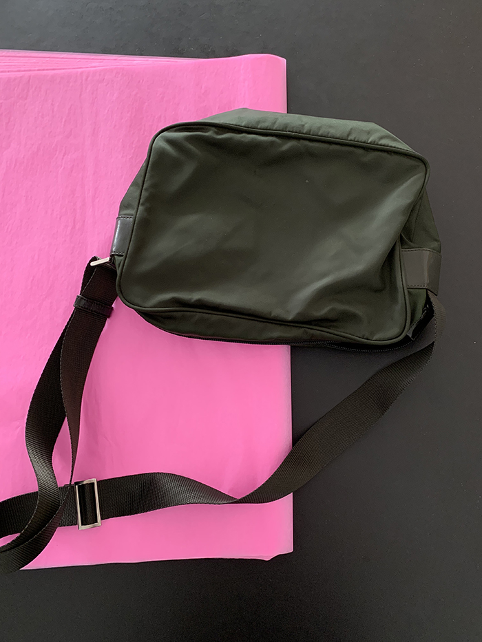 00's "PRADA" polyester Cross Bag