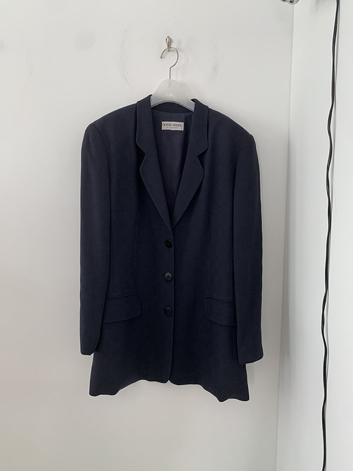 00's "Giorgio Armani" Three buttons Linen Jacket 복제