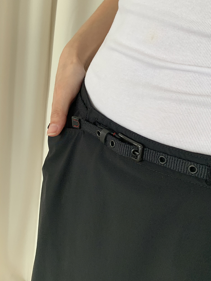 00's "PRADA Sports" nylon belt Skirt