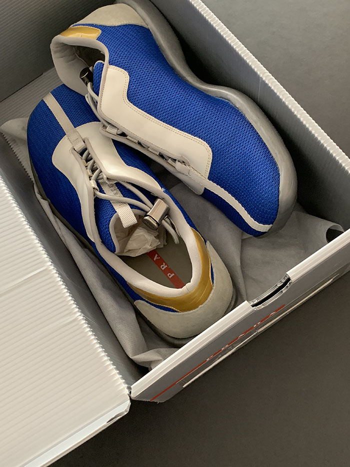 90s-00s "Prada" Archive Sport Leather Shoes (Rare color)