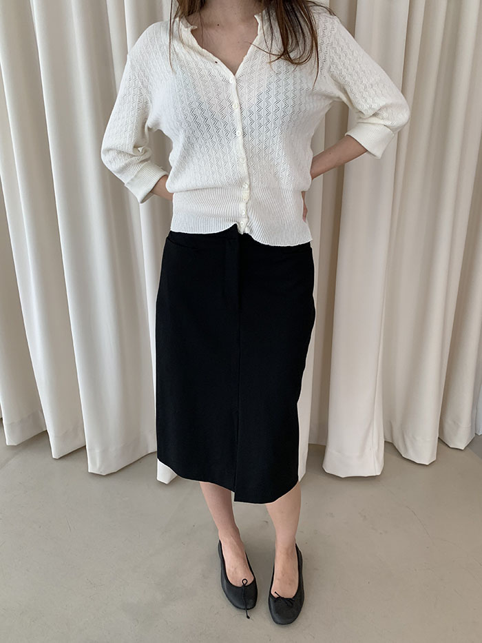 00's "JIL SANDER" wool check Skirt 복제