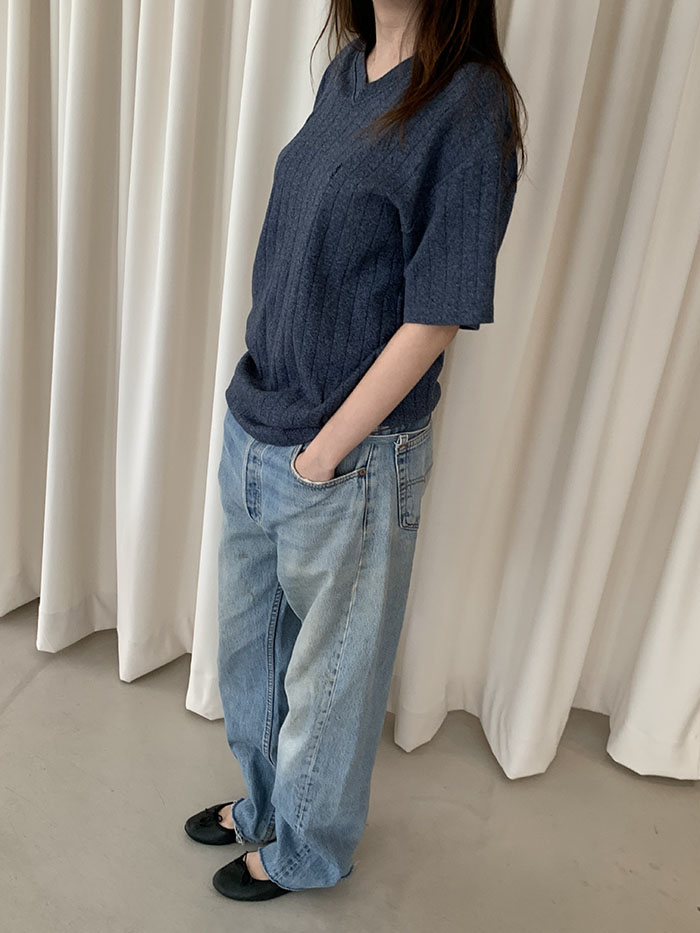 90's "Yves Saint Laurent" Cotton Pique Knit 복제