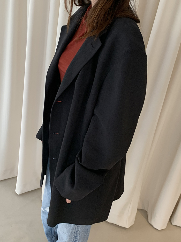 00's "Giorgio Armani" Three buttons linen Jacket