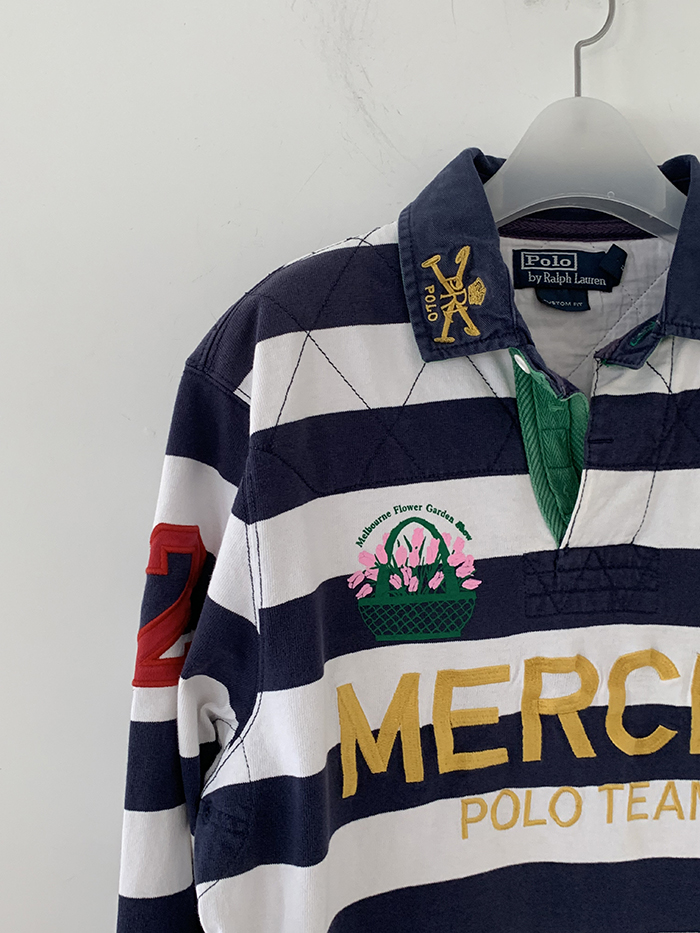 Vintage "Melbourne Flower Gaarden Show" by Polo Ralph Lauren Rugby" Pique Shirt 복제 복제