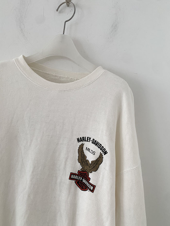 80's "Harley Davidson" embroidery patch Sweatshirt (Rare Design) 복제