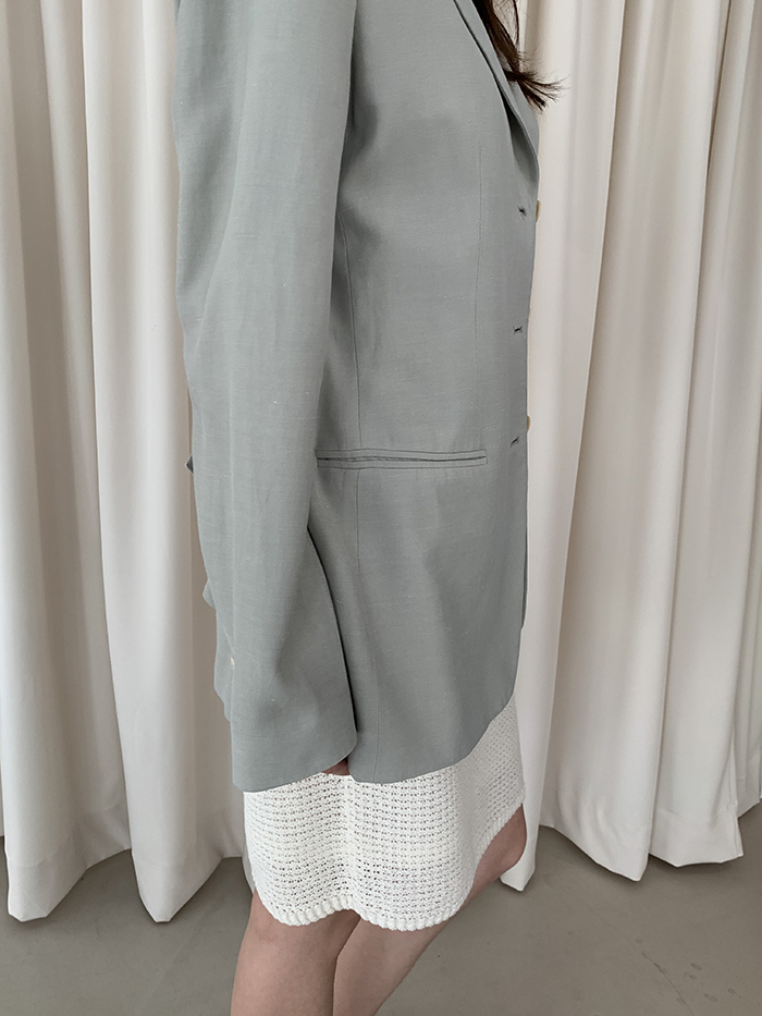 90's "Giorgio Armani" Three buttons wool x silk Jacket 복제