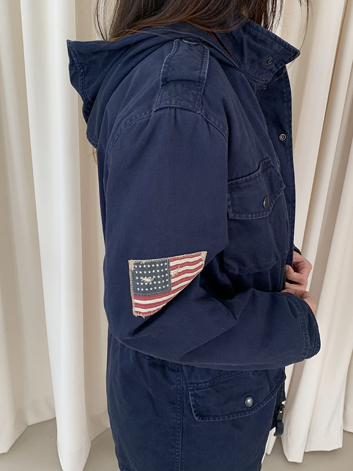 00's "Polo Ralph Lauren" cotton x linen Military Coat 복제
