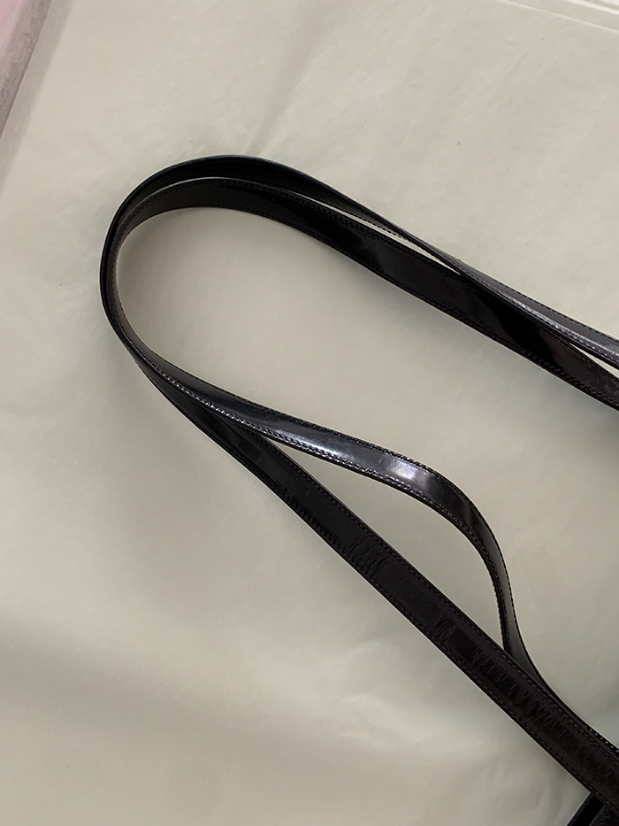 90's "PRADA" Leather Box Tote Bag (rare design) 복제