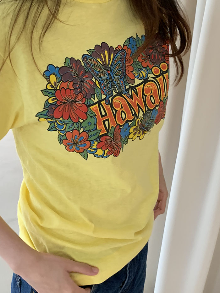 (Deadstock) 80's "Hawaii" USA T-shirt