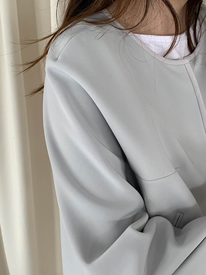 00's "Armani Collezioni" linen x silk Crop Jacket 복제
