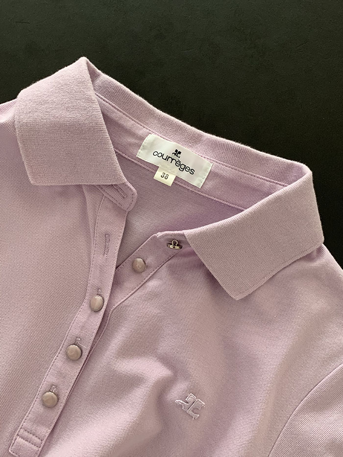 90's "Courreges" cotton Pique Knit 복제