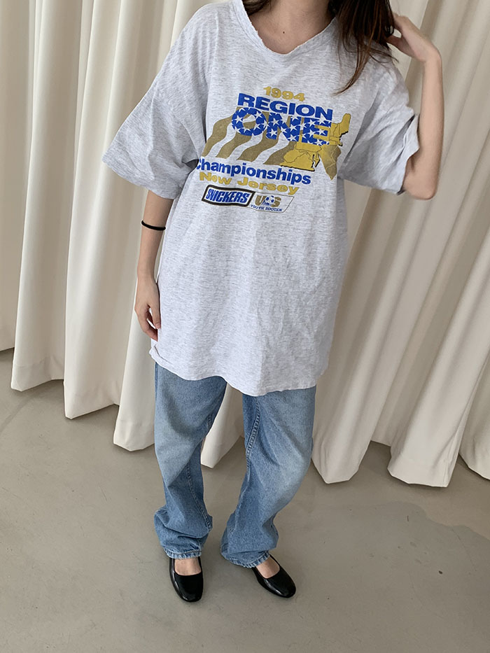 90's "ADIDAS" USA T-shirt 복제